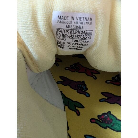 Reebok BBC Question Low Shoes Mens 9.5 Allen Iverson Ice Cream Yellow Green - Picture 9 of 16